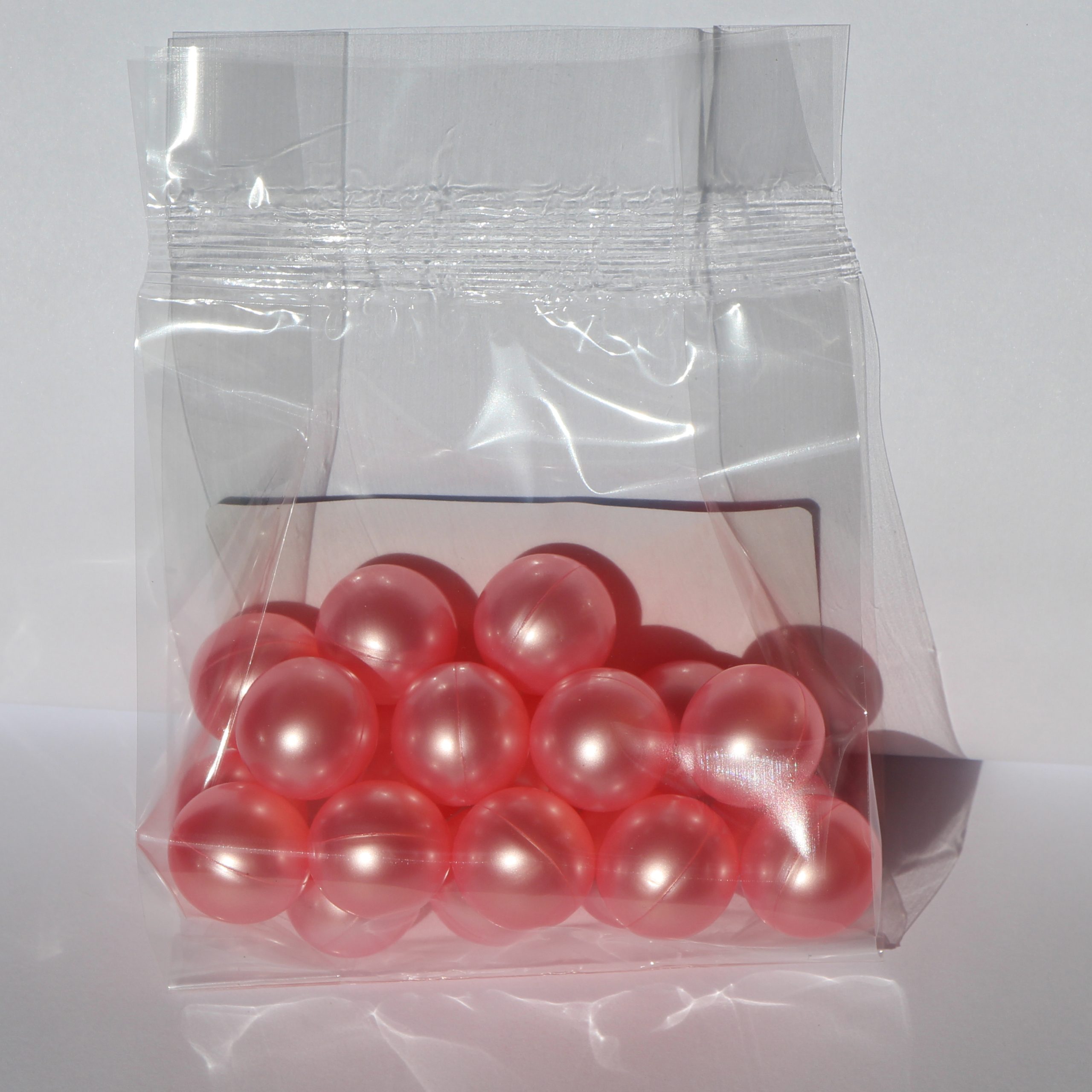 Pink pearl bath oil beads 25 pack back package